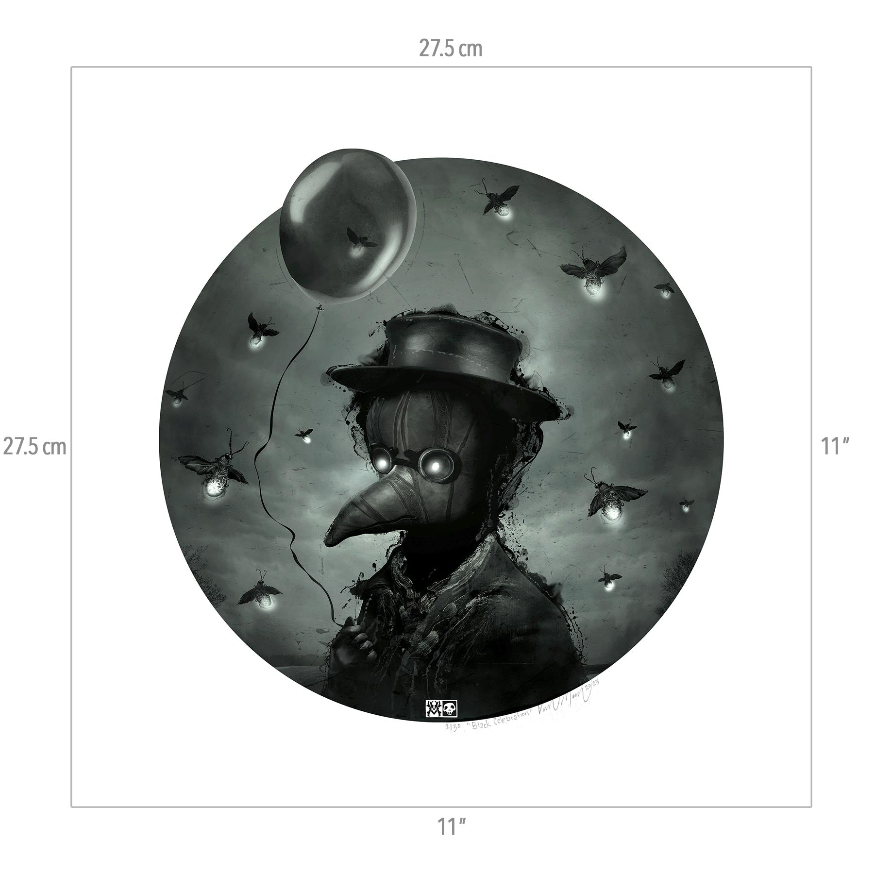 "Black Celebration"  Oval Variant with SHIPPING INCLUDED