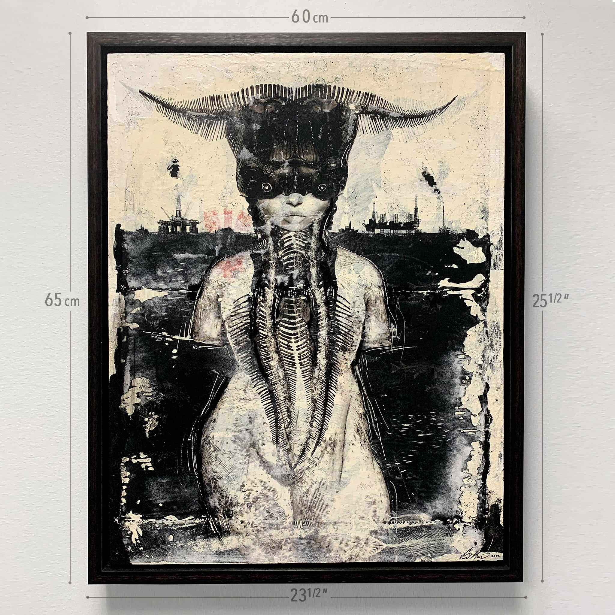 Leviathena ~ One of a Kind Mixed Media