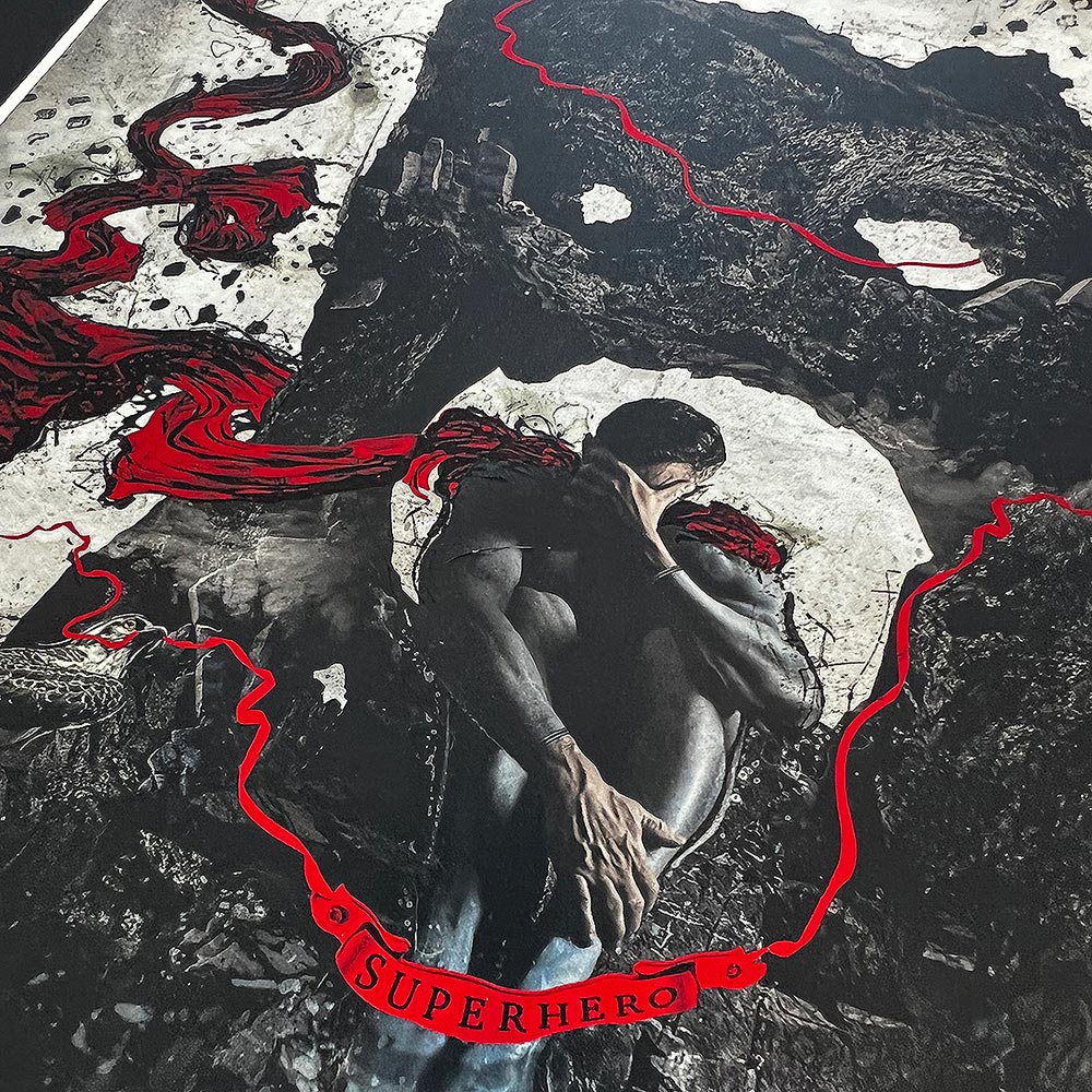 Superhero Ruby Foil Print